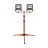 Ledvance Proiettore LED Lampada da cantiere Treppiedi Scuro Grigio 2X50W 9000lm 120D - 840 Bianco Freddo | IP65 - Simmetrico