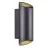 Nordlux Nico Luce Da Parete Aluminium Nero Up & Down | IP54 - Adatto per 2x GU10