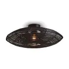 Good&Mojo Luce da soffitto Tanami Rattan Nero | Adatto per 1x E27 