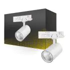 Bright Choice Faretto Su Binario 3-Fase| 10W-20W-30W | 840-830-827 CCT | Bianca | Dimmerabile