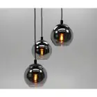 Eglo Luce Pendente Ariscani Acciaio Nero | Adatto per 3x E27